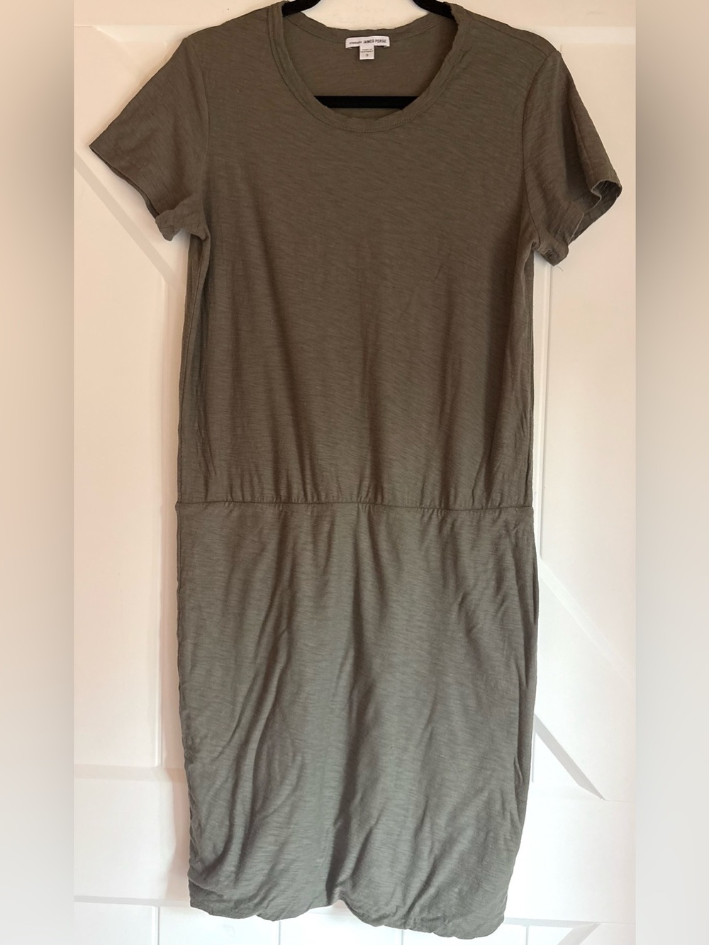 James Perse Olive Cotton Slub T-Shirt Dress Size 3